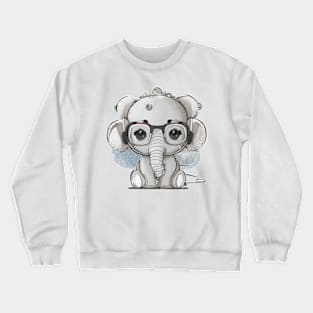 Joyful Inspiration - Where Kawaii Aesthetics and Elephant Magic Meet Crewneck Sweatshirt